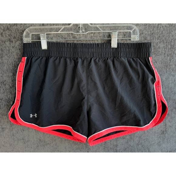 Under Armour Pants - Under Armour Shorts Womens Medium M Black Pink Fly By HeatGear Running‎ Athletic